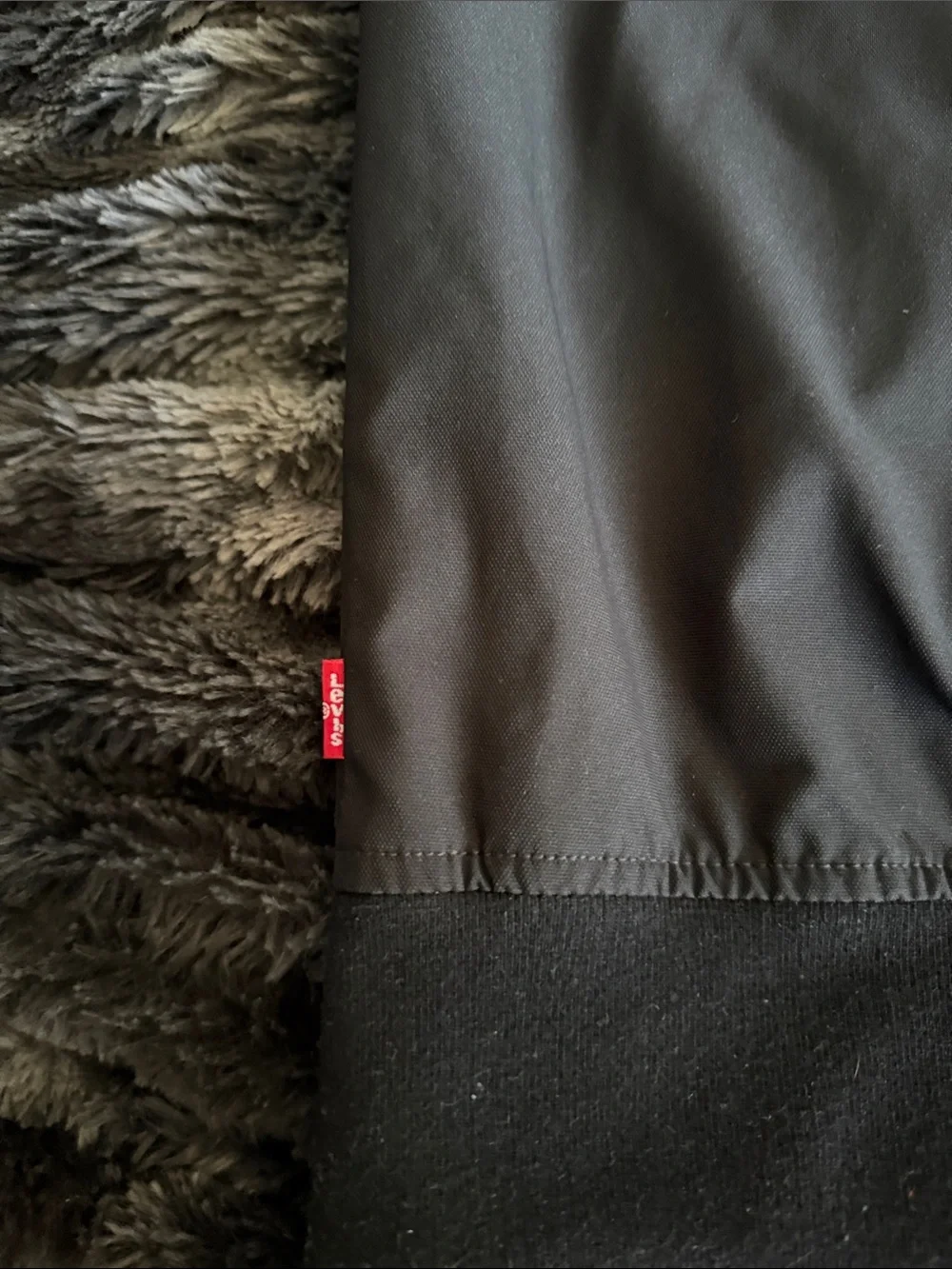 Levi's Black Men’s Bomber Jacket with Zip Chest Pocket